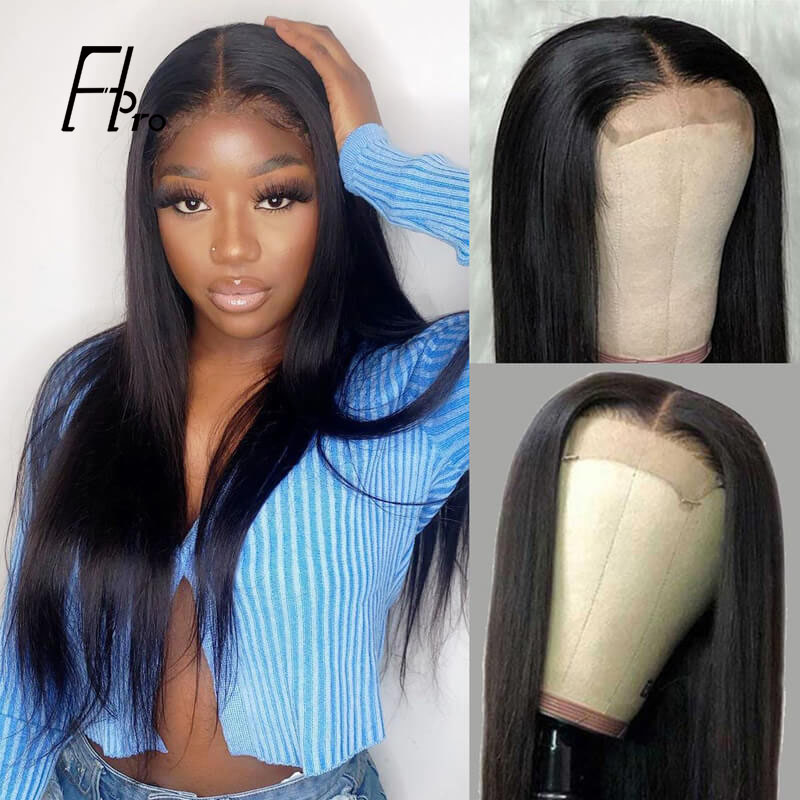 4x4 Straight Glueless Virgin Hair Lace Closure Wig Unit